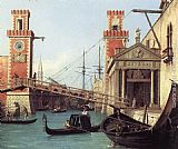 View of the Entrance to the Arsenal (detail) by Canaletto